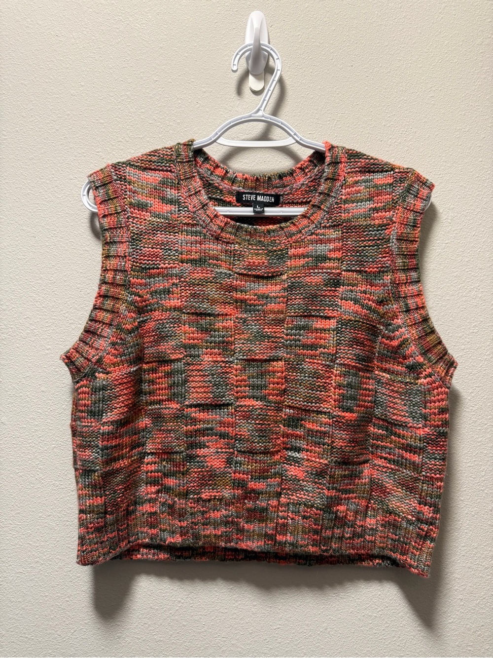 Steve Madden Knit Vest Cropped - Large